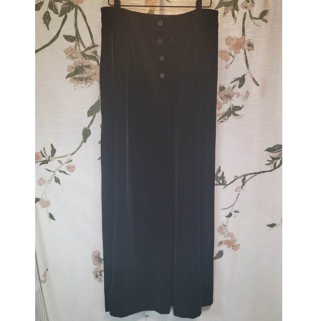 Vintage John Kloss For Mel Mortman Long Velvet Skirt Size 12